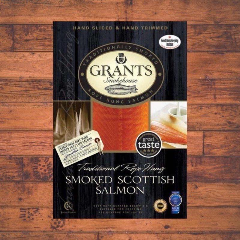 Scottish GT Rope-Hung Smoked Salmon Sliced 100g